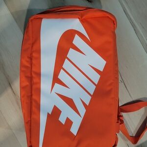Nike Orange Duffel Bag with White Logo